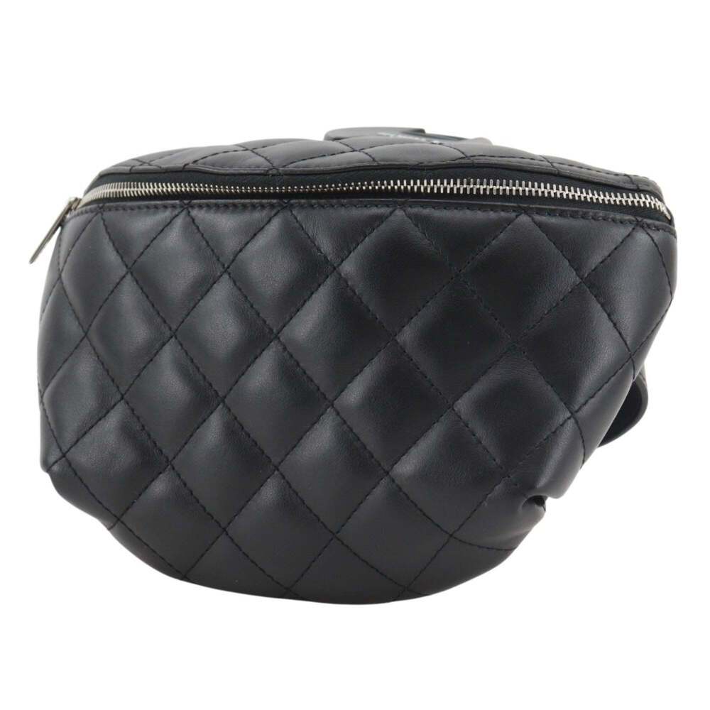 CHANEL Black Lambskin Leather Fanny Pack - Picture 2 of 10